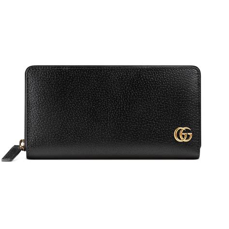 gucci gg marmont zip-around leather wallet|gucci marmont wallet men's.